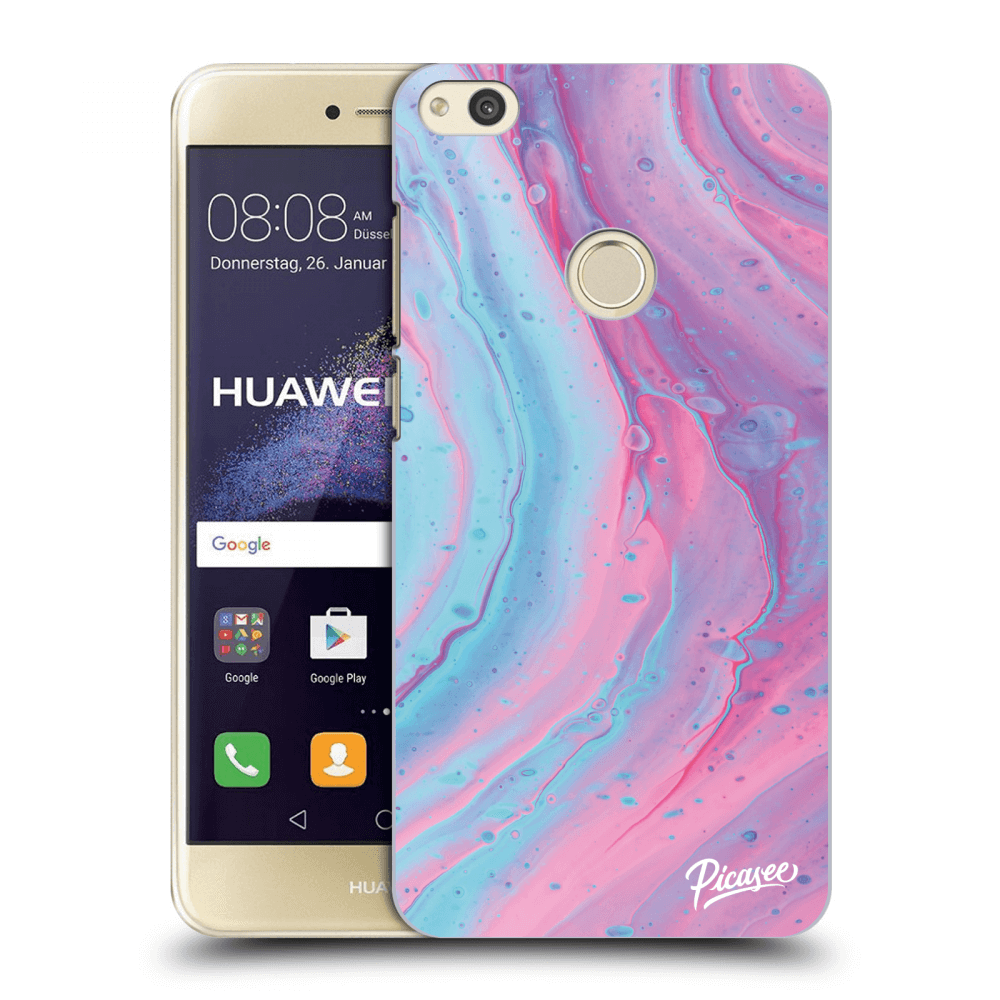 Picasee silikonový průhledný obal pro Huawei P9 Lite 2017 - Pink liquid