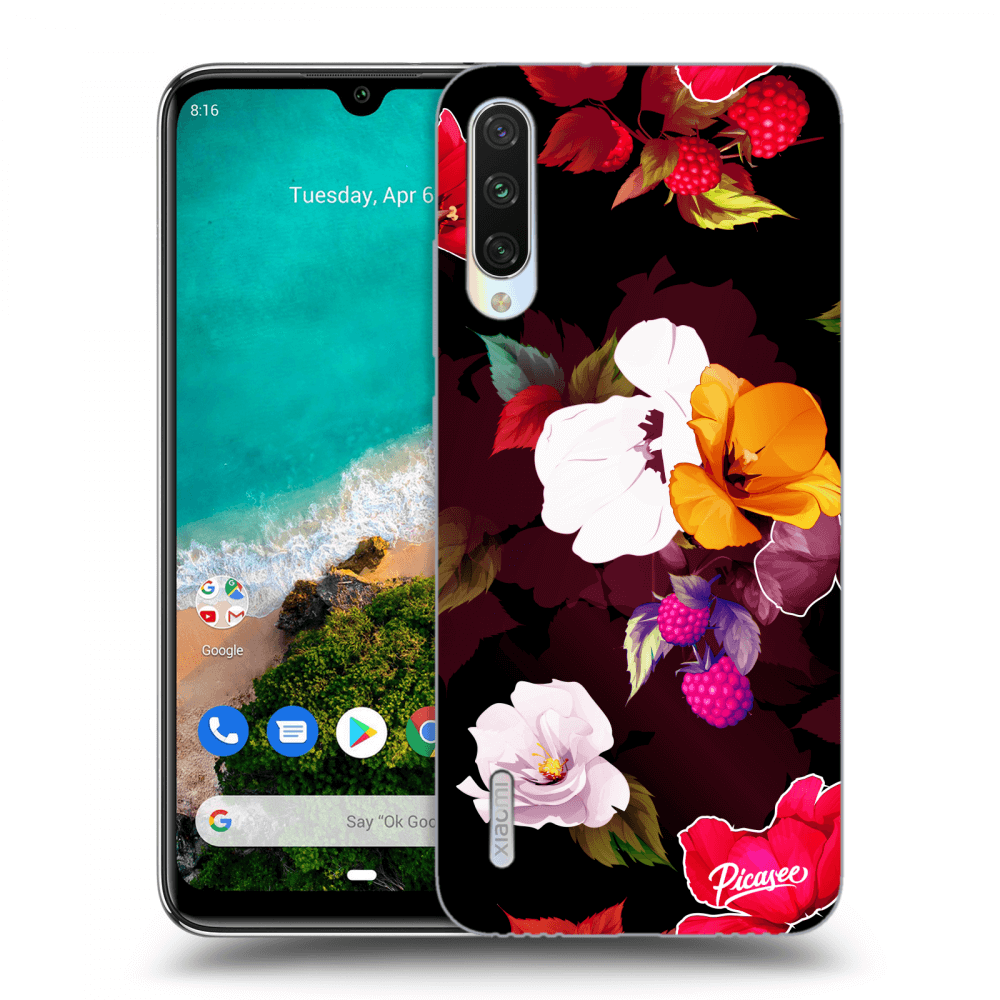 Picasee silikonový průhledný obal pro Xiaomi Mi A3 - Flowers and Berries