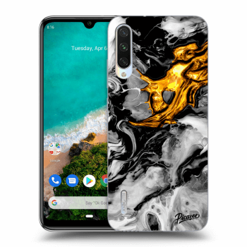 Picasee silikonový černý obal pro Xiaomi Mi A3 - Black Gold 2