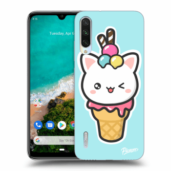 Picasee silikonový průhledný obal pro Xiaomi Mi A3 - Ice Cream Cat