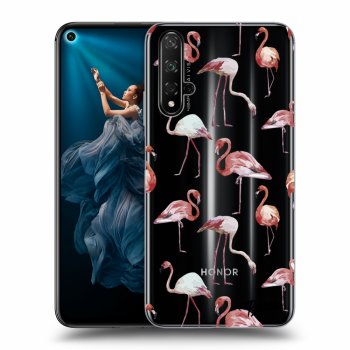 Picasee silikonový průhledný obal pro Honor 20 - Flamingos