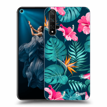 Obal pro Honor 20 - Pink Monstera