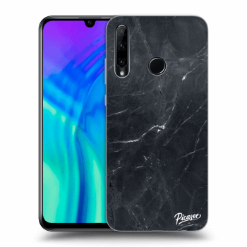 Picasee silikonový průhledný obal pro Honor 20 Lite - Black marble