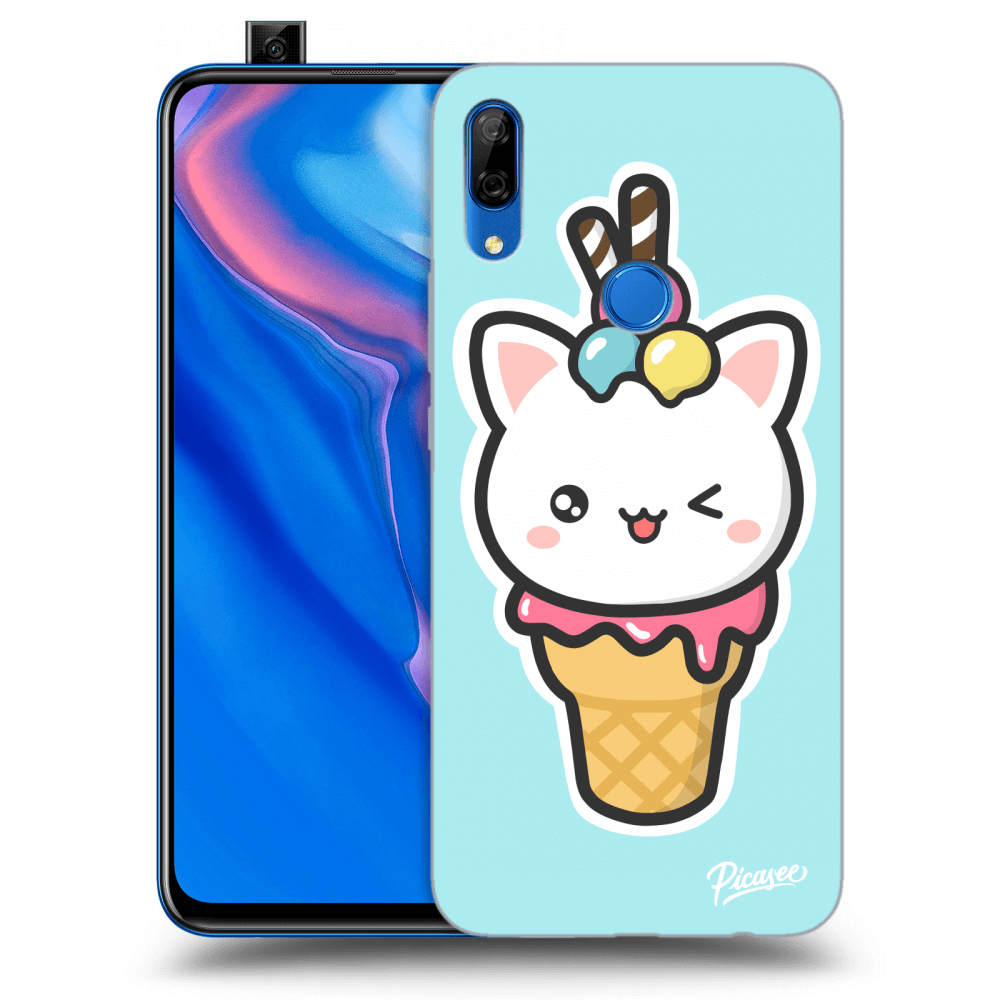 Picasee silikonový průhledný obal pro Huawei P Smart Z - Ice Cream Cat