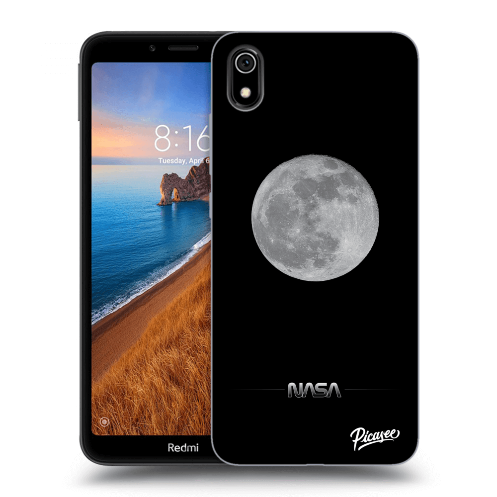 Picasee silikonový černý obal pro Xiaomi Redmi 7A - Moon Minimal