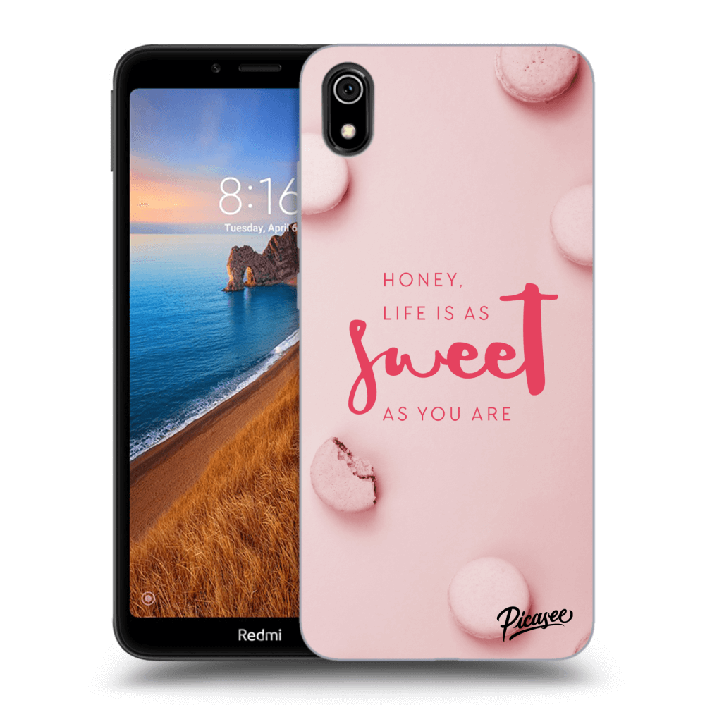 Picasee silikonový průhledný obal pro Xiaomi Redmi 7A - Life is as sweet as you are