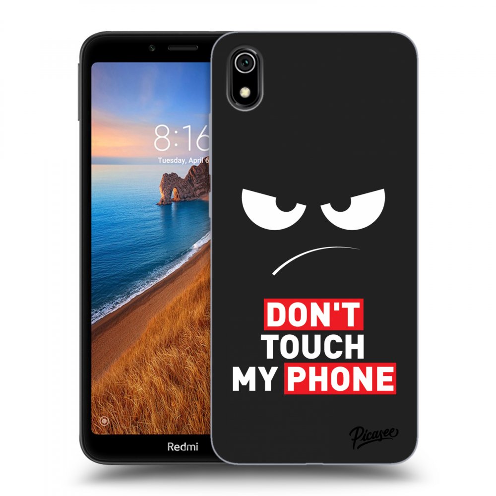 Silikonový černý Obal Pro Xiaomi Redmi 7A - Angry Eyes - Transparent