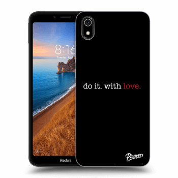 Picasee silikonový černý obal pro Xiaomi Redmi 7A - Do it. With love.