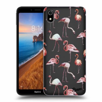 Picasee silikonový průhledný obal pro Xiaomi Redmi 7A - Flamingos