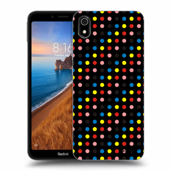 Picasee silikonový černý obal pro Xiaomi Redmi 7A - Colorful dots