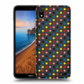 Picasee silikonový průhledný obal pro Xiaomi Redmi 7A - Colorful dots