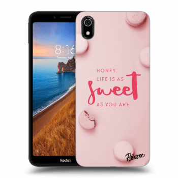 Picasee silikonový průhledný obal pro Xiaomi Redmi 7A - Life is as sweet as you are