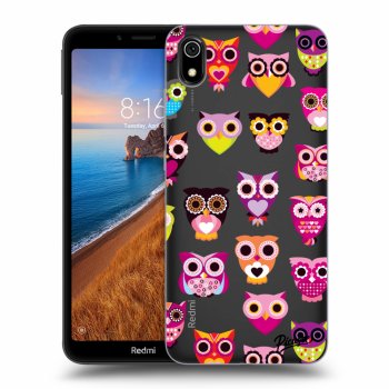 Picasee silikonový průhledný obal pro Xiaomi Redmi 7A - Owls
