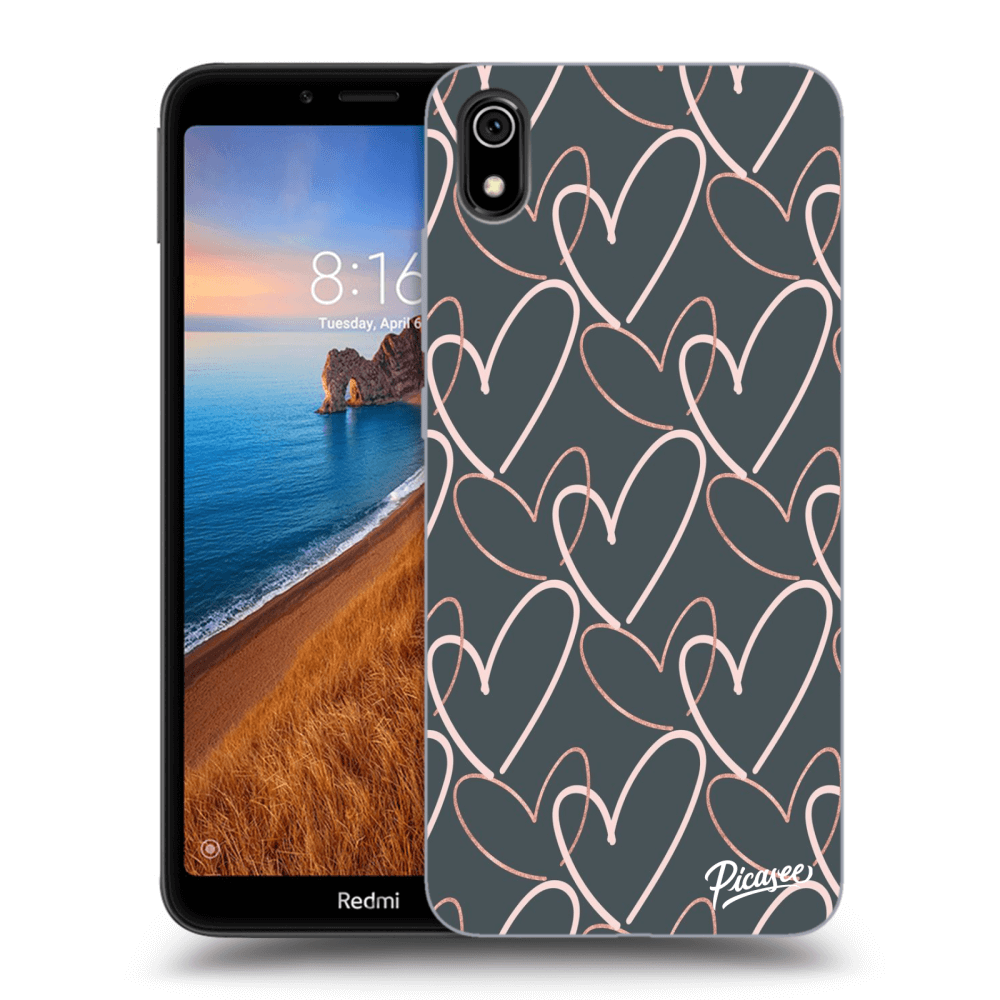 Picasee silikonový černý obal pro Xiaomi Redmi 7A - Lots of love