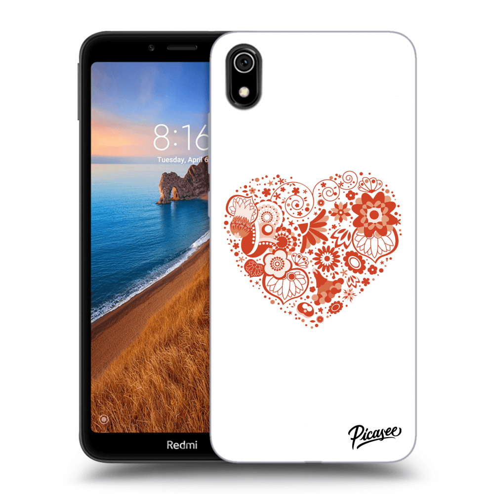 Picasee silikonový průhledný obal pro Xiaomi Redmi 7A - Big heart