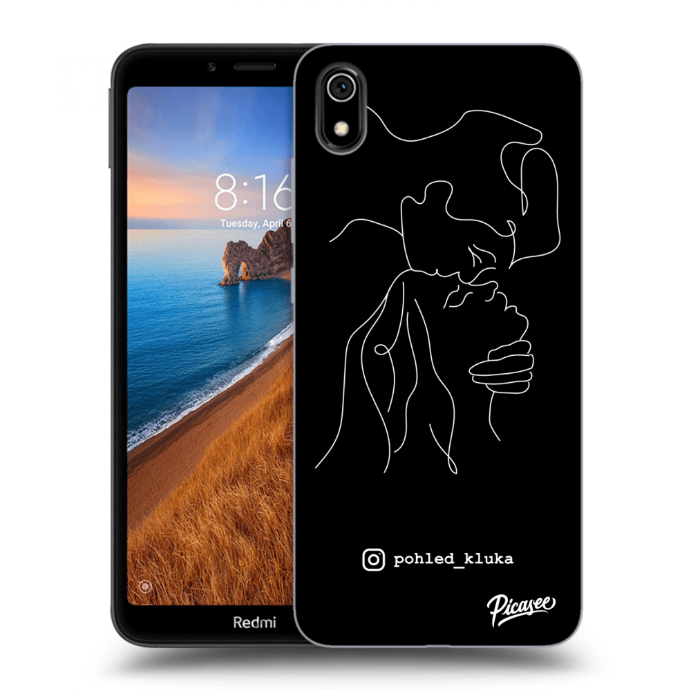 Picasee silikonový černý obal pro Xiaomi Redmi 7A - Forehead kiss White