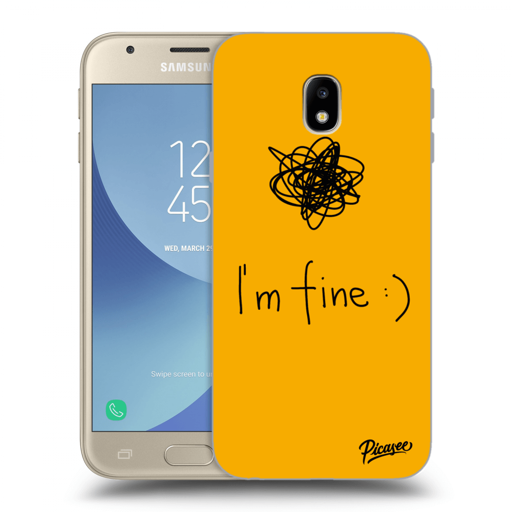 Picasee silikonový průhledný obal pro Samsung Galaxy J3 2017 J330F - I am fine
