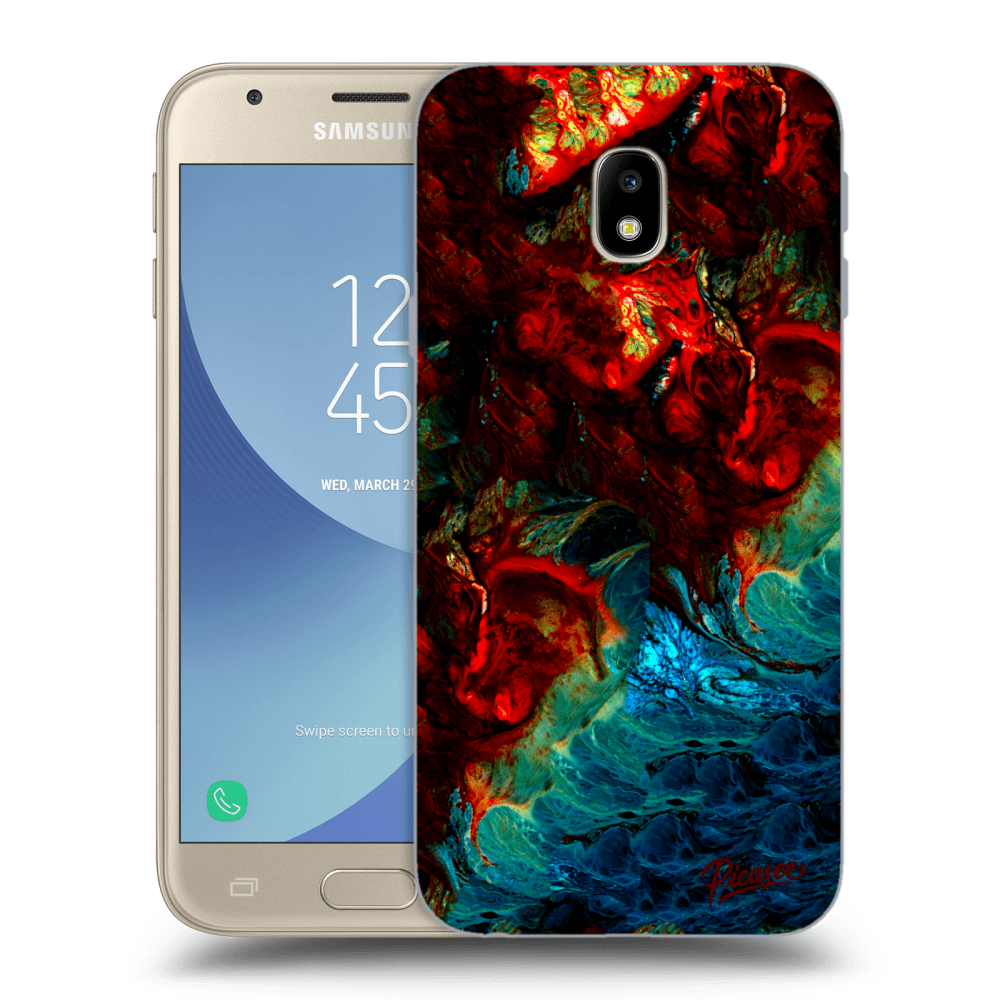 Picasee silikonový průhledný obal pro Samsung Galaxy J3 2017 J330F - Universe