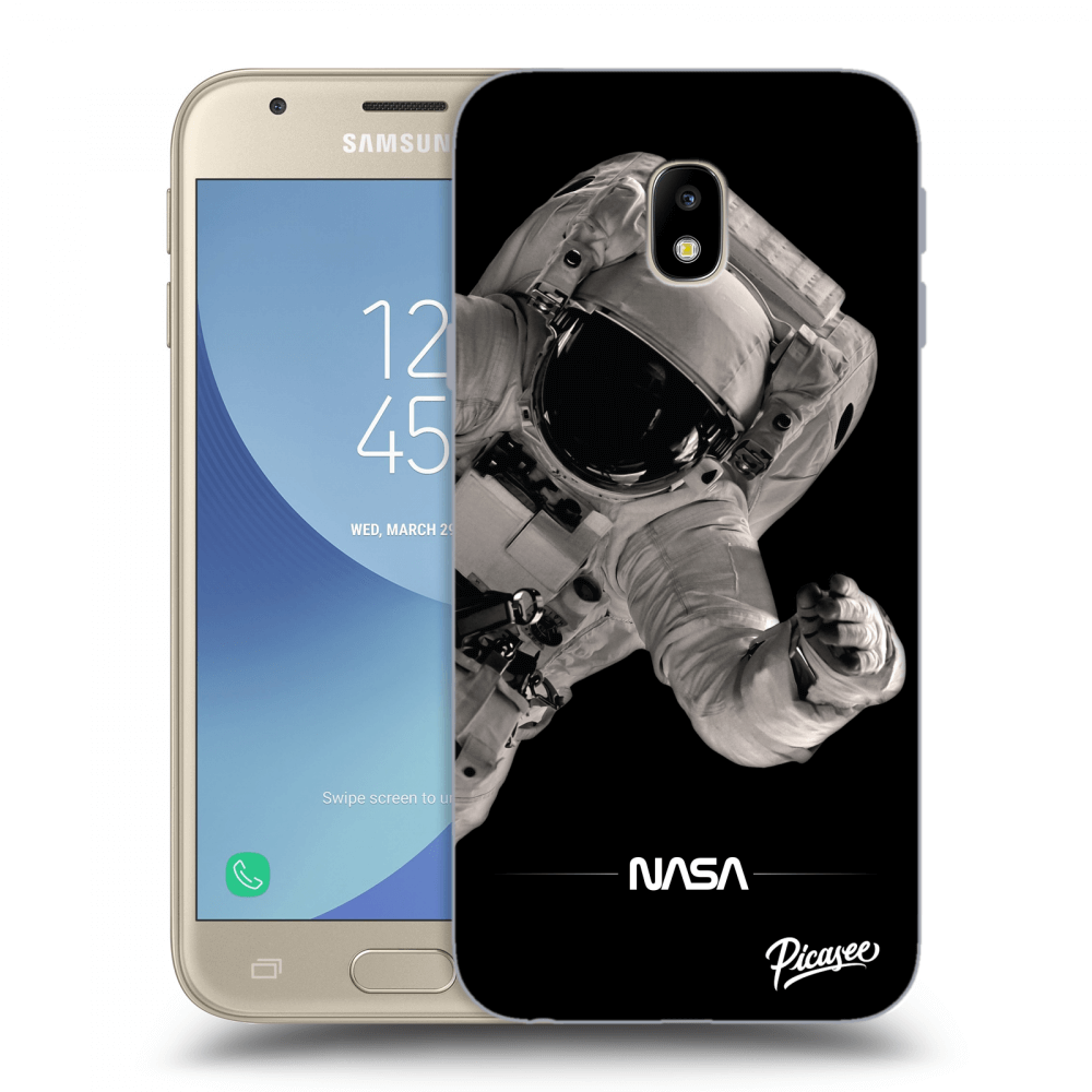 Picasee silikonový průhledný obal pro Samsung Galaxy J3 2017 J330F - Astronaut Big
