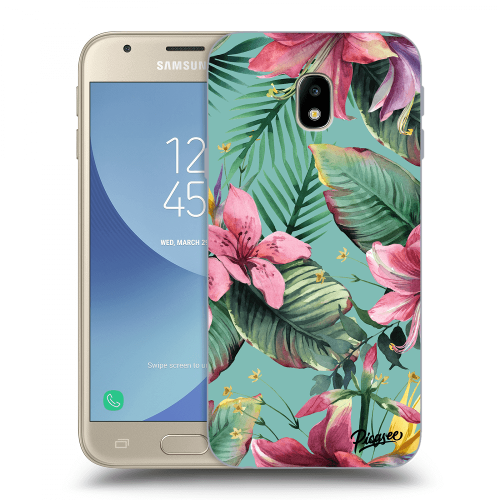 Picasee silikonový průhledný obal pro Samsung Galaxy J3 2017 J330F - Hawaii