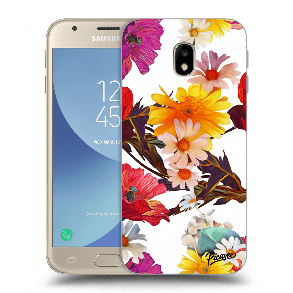 Picasee silikonový průhledný obal pro Samsung Galaxy J3 2017 J330F - Meadow