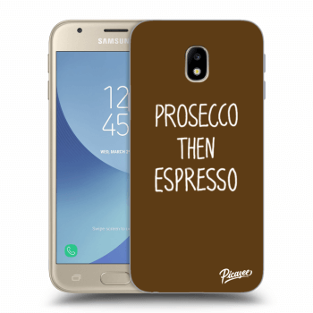 Picasee silikonový černý obal pro Samsung Galaxy J3 2017 J330F - Prosecco then espresso