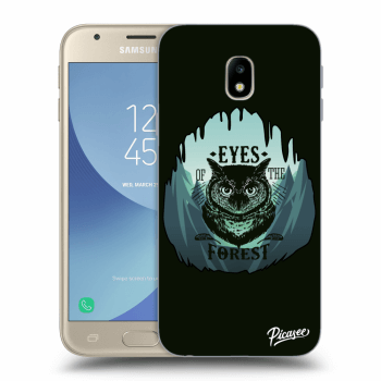 Picasee silikonový černý obal pro Samsung Galaxy J3 2017 J330F - Forest owl