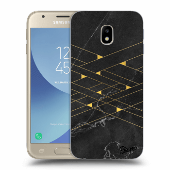 Picasee silikonový černý obal pro Samsung Galaxy J3 2017 J330F - Gold Minimal