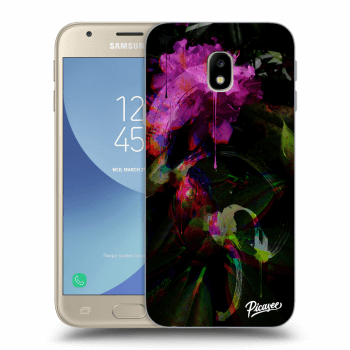Picasee silikonový černý obal pro Samsung Galaxy J3 2017 J330F - Peony Color