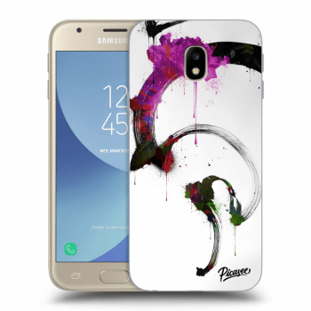 Picasee silikonový černý obal pro Samsung Galaxy J3 2017 J330F - Peony White