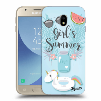 Picasee silikonový průhledný obal pro Samsung Galaxy J3 2017 J330F - Girls Summer
