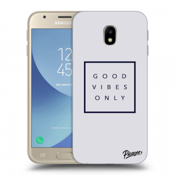 Picasee silikonový průhledný obal pro Samsung Galaxy J3 2017 J330F - Good vibes only