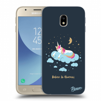 Picasee silikonový černý obal pro Samsung Galaxy J3 2017 J330F - Believe In Unicorns