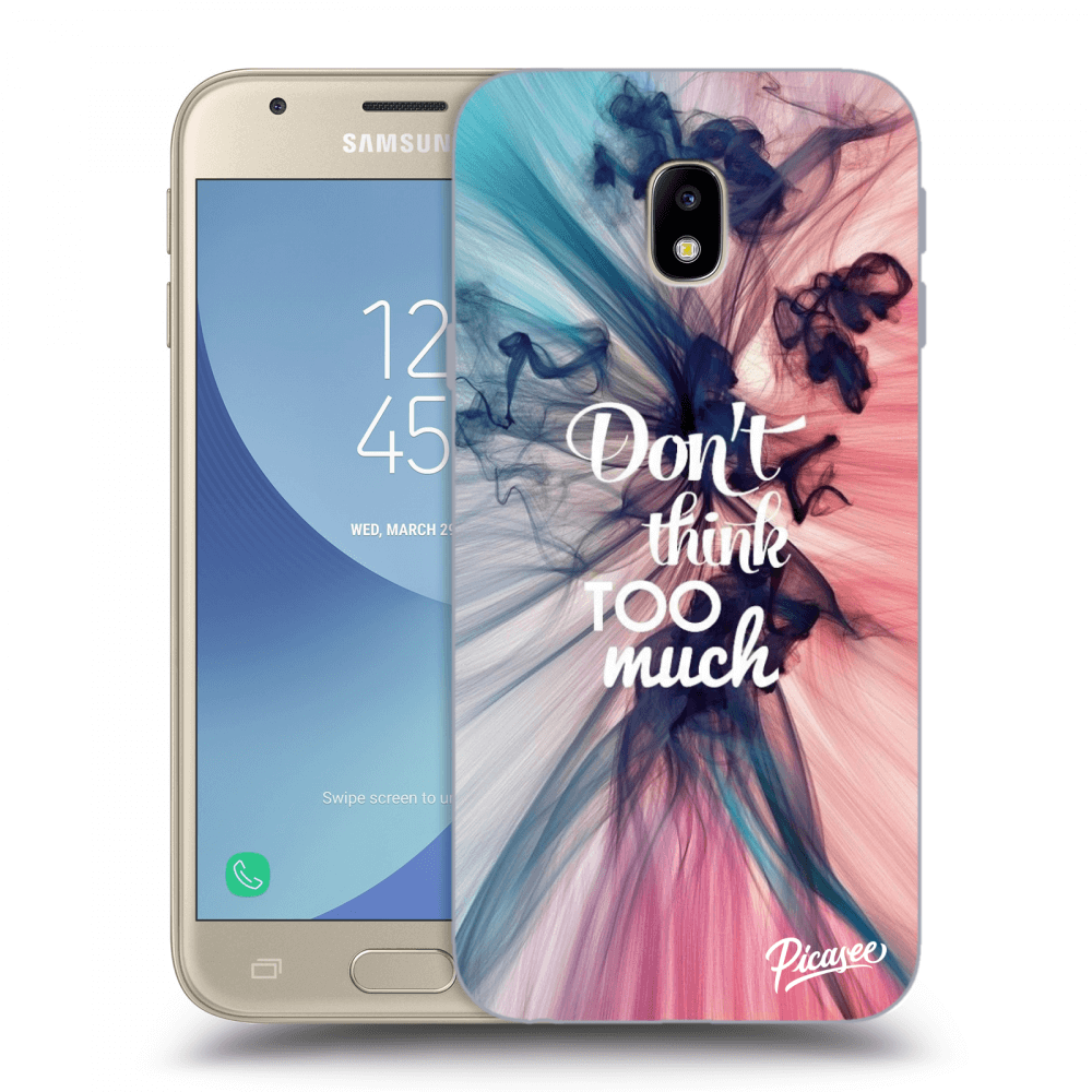 Picasee silikonový průhledný obal pro Samsung Galaxy J3 2017 J330F - Don't think TOO much