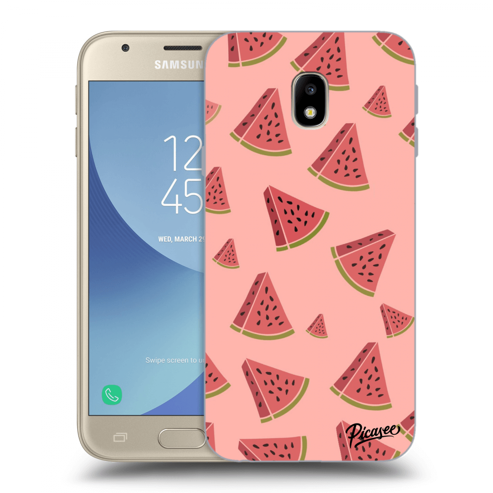 Picasee silikonový průhledný obal pro Samsung Galaxy J3 2017 J330F - Watermelon