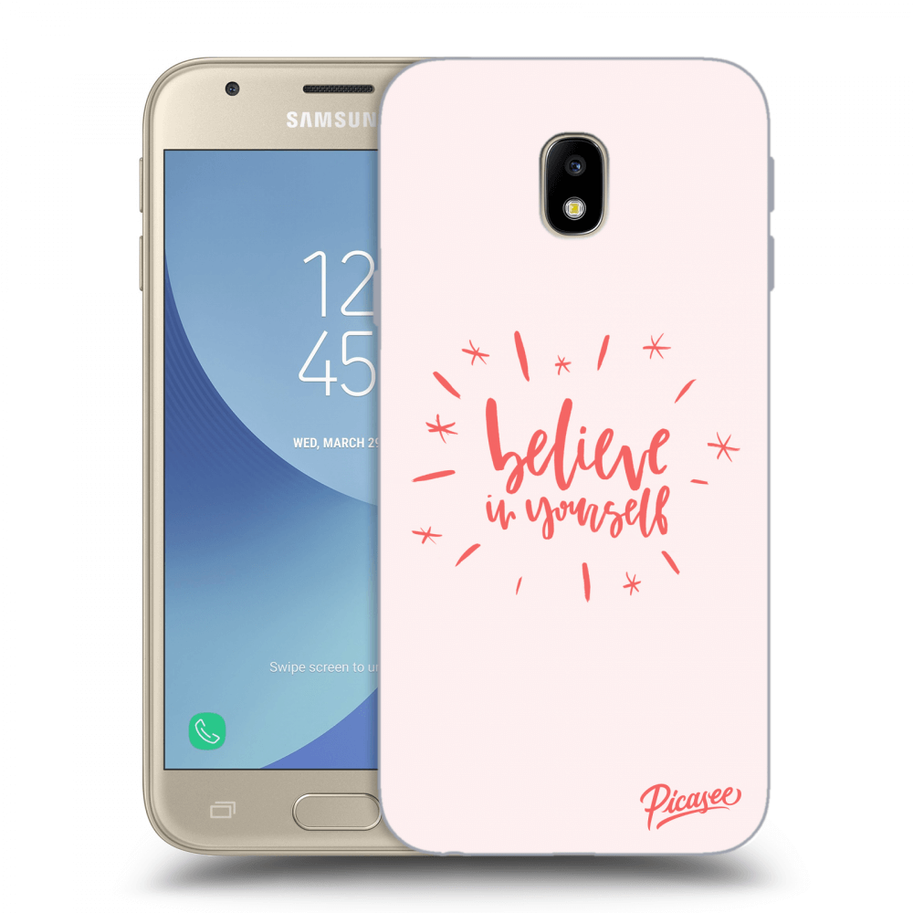 Picasee silikonový průhledný obal pro Samsung Galaxy J3 2017 J330F - Believe in yourself