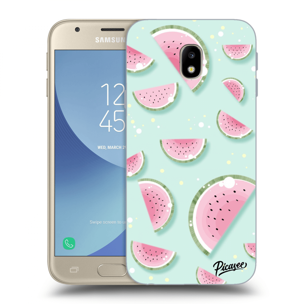 Picasee silikonový průhledný obal pro Samsung Galaxy J3 2017 J330F - Watermelon 2