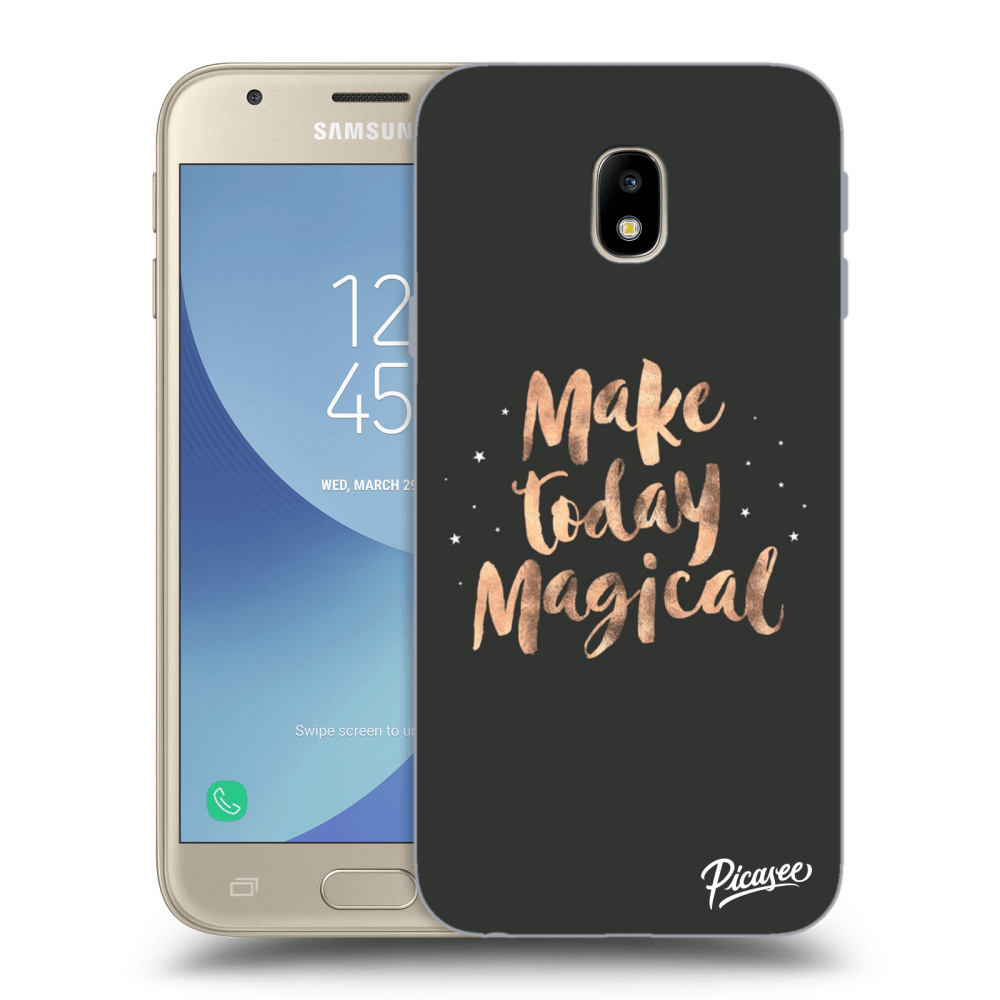 Picasee silikonový černý obal pro Samsung Galaxy J3 2017 J330F - Make today Magical