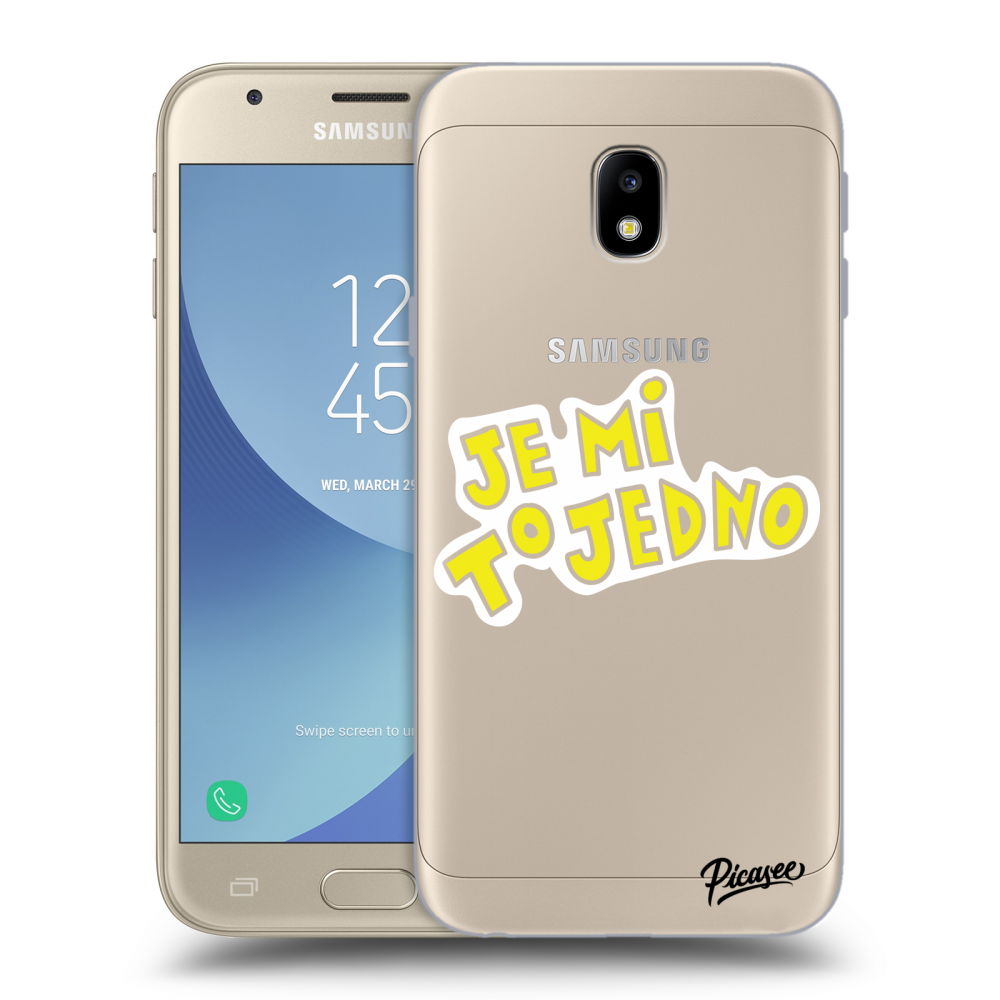Picasee silikonový průhledný obal pro Samsung Galaxy J3 2017 J330F - Je mi to jedno 2