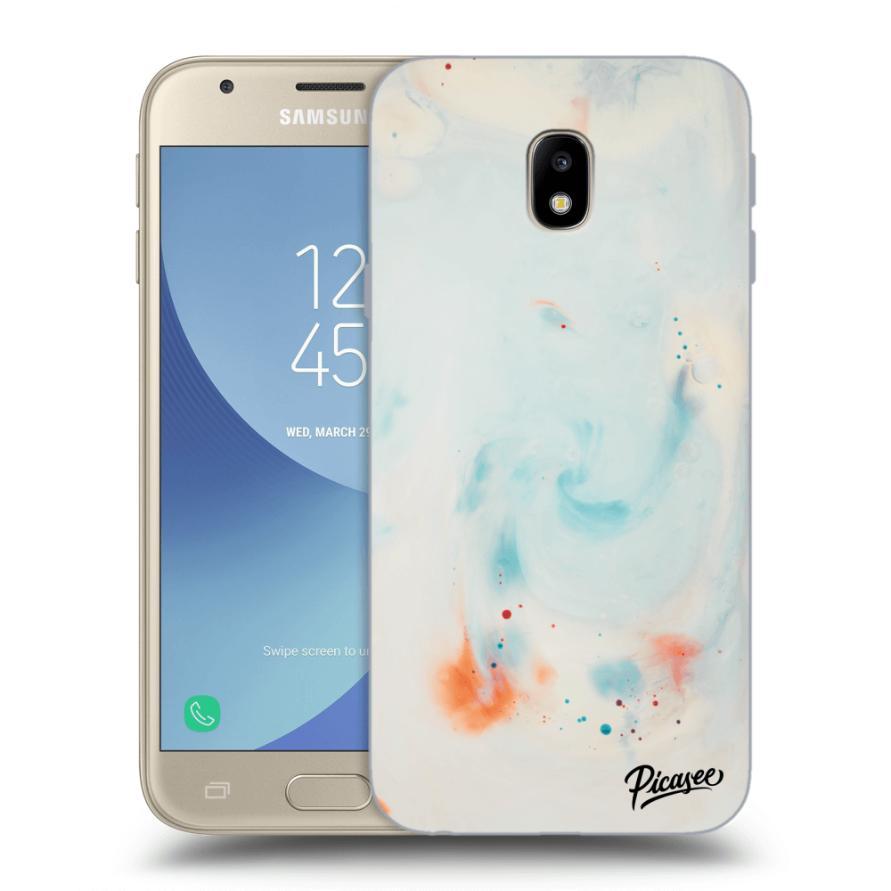Picasee silikonový černý obal pro Samsung Galaxy J3 2017 J330F - Splash