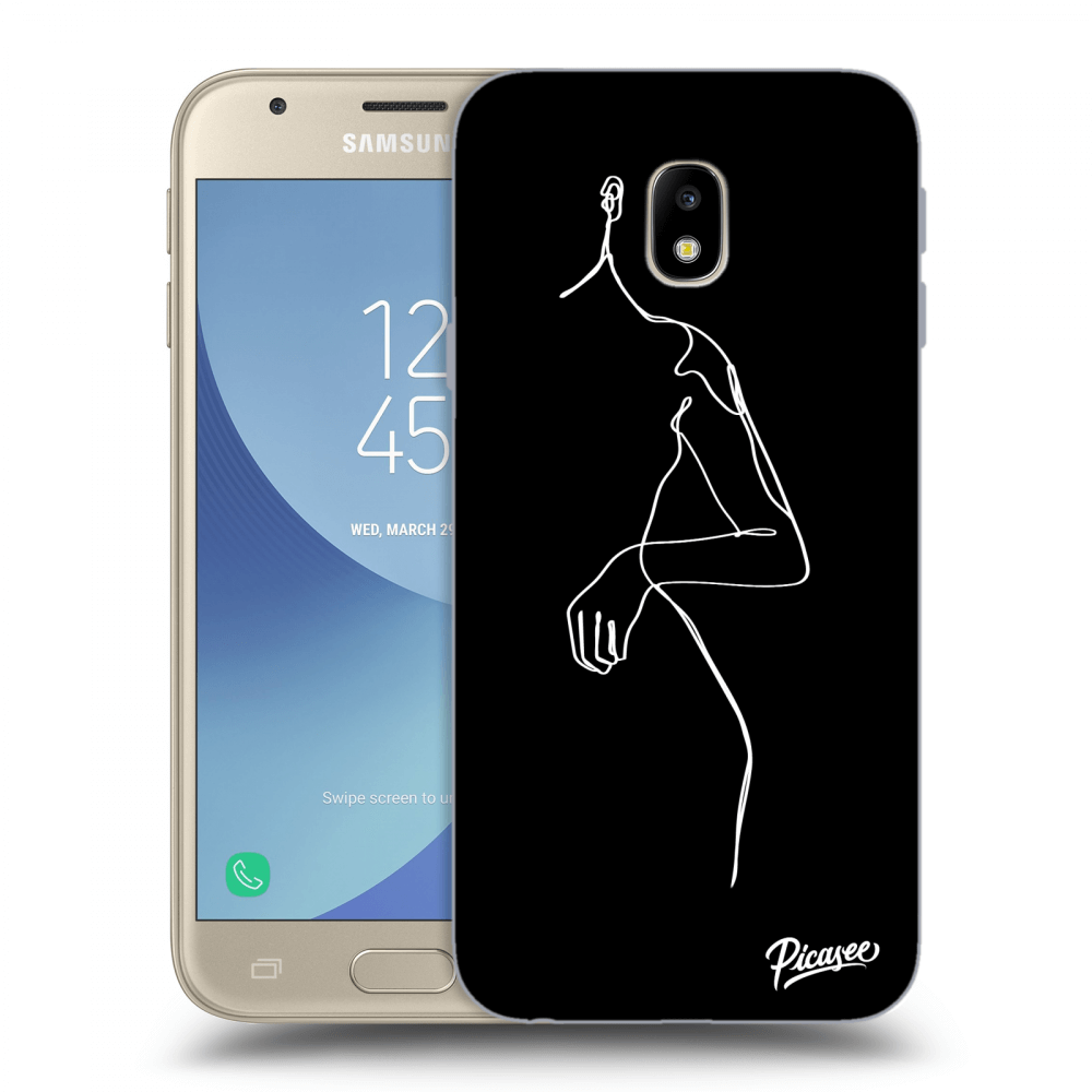 Picasee silikonový černý obal pro Samsung Galaxy J3 2017 J330F - Simple body White
