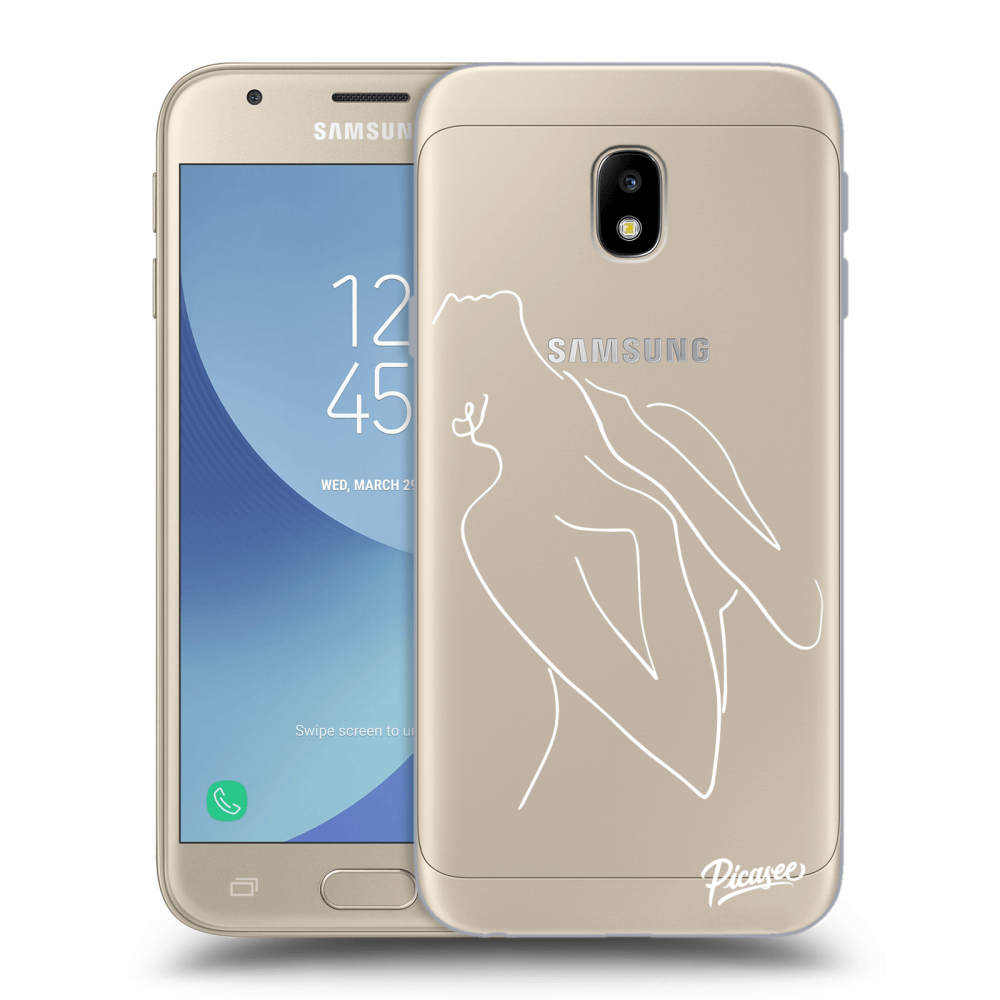Picasee silikonový průhledný obal pro Samsung Galaxy J3 2017 J330F - Sensual girl White