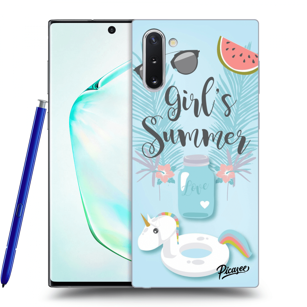 Picasee silikonový černý obal pro Samsung Galaxy Note 10 N970F - Girls Summer
