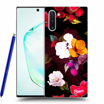 Picasee silikonový černý obal pro Samsung Galaxy Note 10 N970F - Flowers and Berries