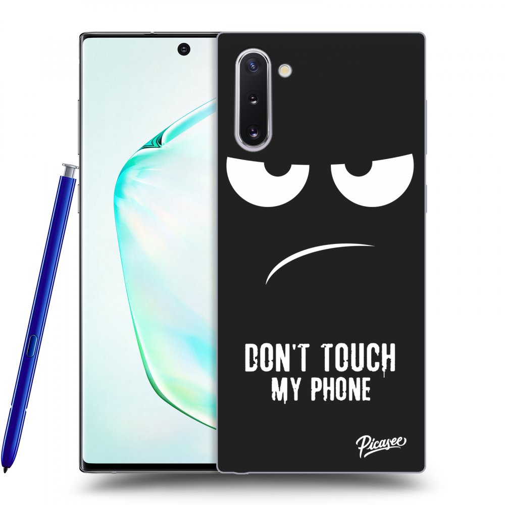 Picasee silikonový černý obal pro Samsung Galaxy Note 10 N970F - Don't Touch My Phone