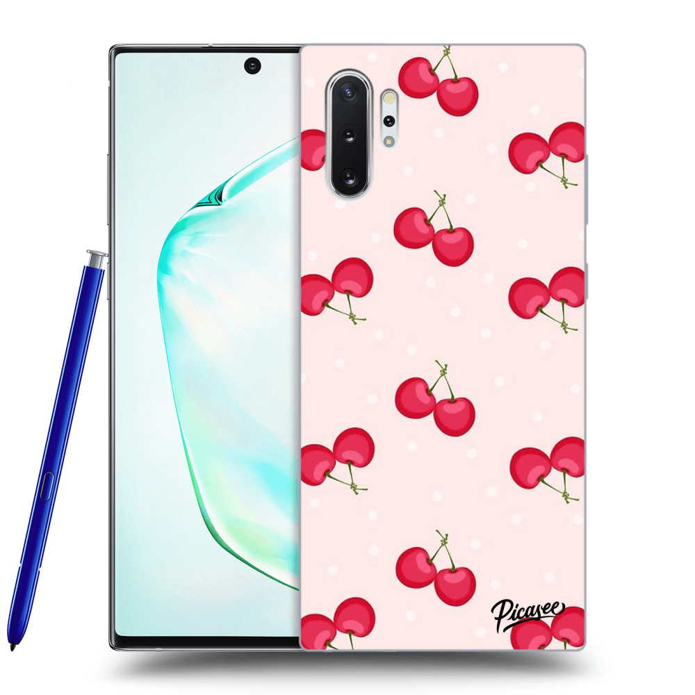 Picasee silikonový průhledný obal pro Samsung Galaxy Note 10+ N975F - Cherries