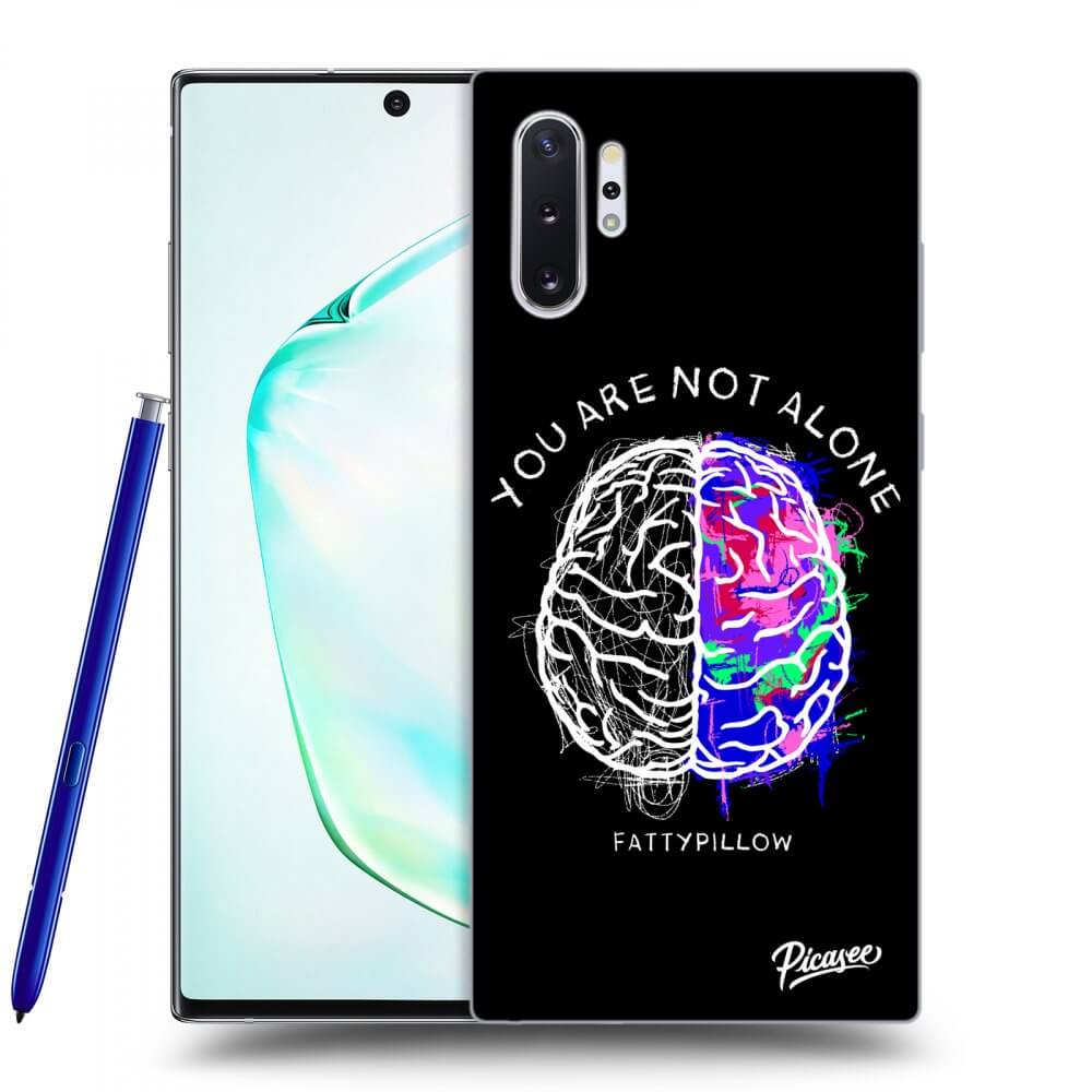 Picasee silikonový průhledný obal pro Samsung Galaxy Note 10+ N975F - Brain - White