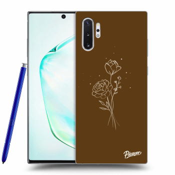 Obal pro Samsung Galaxy Note 10+ N975F - Brown flowers