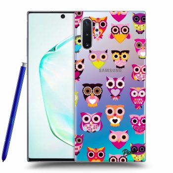 Picasee silikonový průhledný obal pro Samsung Galaxy Note 10+ N975F - Owls