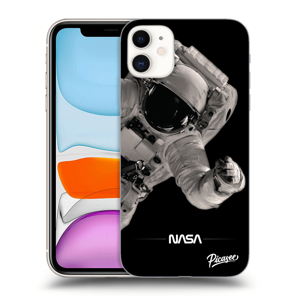 Picasee silikonový černý obal pro Apple iPhone 11 - Astronaut Big